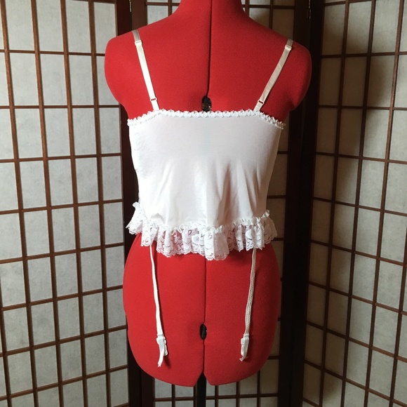 Vintage Lace Corset with Garter Belt - Picture 2 of 4